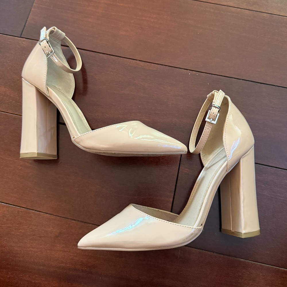 ASOS Elegant Beige Ankle Strap Heels